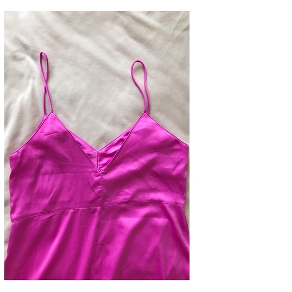 ASOS Satin Maxi/Midi Slip Dress in Pink - Picture 4 of 9